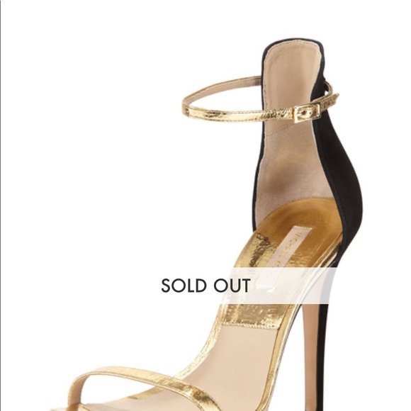 Michael Kors Cracked Metallic Leather And Suede Sandals sold T - Picture 8 of 13